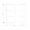 Elita Stelaż wiszący 40/80 BLACK MATT z półkami szklanymi 168186/RE150401107160